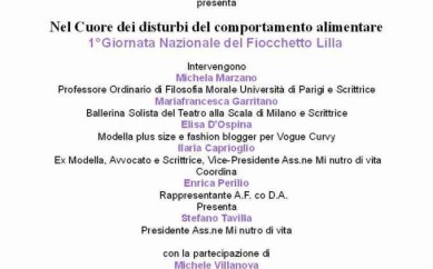 15 marzo a Genova: prima giornata nazionale del Fiocchetto Lilla per sensibilizzare sui DCA