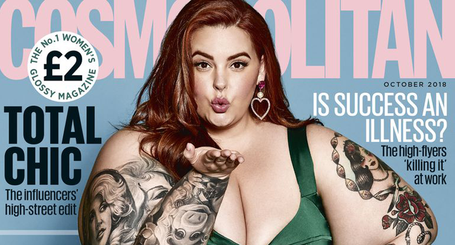 Tess Holiday “Volevo solo scomparire”. La modella oversize sulla cover di Cosmopolitan